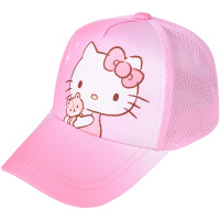 HelloKitty女童薄款小孩网眼棒球帽凯蒂猫儿童宝宝遮阳帽