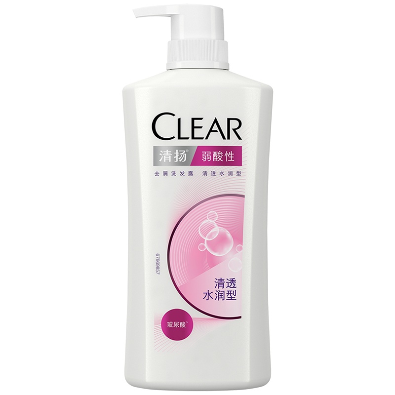 清扬女生去屑洗发水洗发露洗发乳 弱酸性 清透水润型 720G