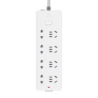 公牛双排插座(4个3位+4个2位/250V/10A/2500W/含开关) GN-403 3米