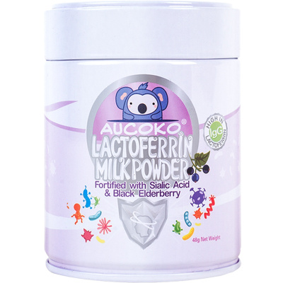 澳洲进口 AUCOKO 乳铁蛋白紫晶版 乳清蛋白粉 48g 1罐装 粉剂 调制乳粉奶粉 婴幼儿营养强化配方奶粉辅食牛初乳