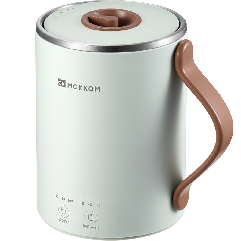mokkom磨客养生杯多功能办公室迷你便携式电炖煮茶煮粥神器烧水杯-豆蔻绿