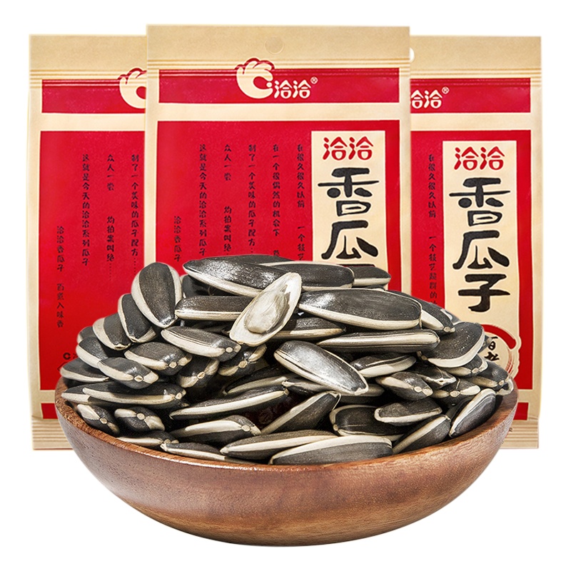 [满199减125元]洽洽香瓜子26g*10袋装瓜子香瓜子散装发批炒货葵花籽零食小吃