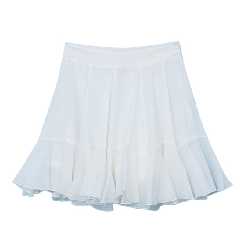 韩都衣舍2021夏装新款女装甜美显瘦短款高腰a字半身裙RE5081