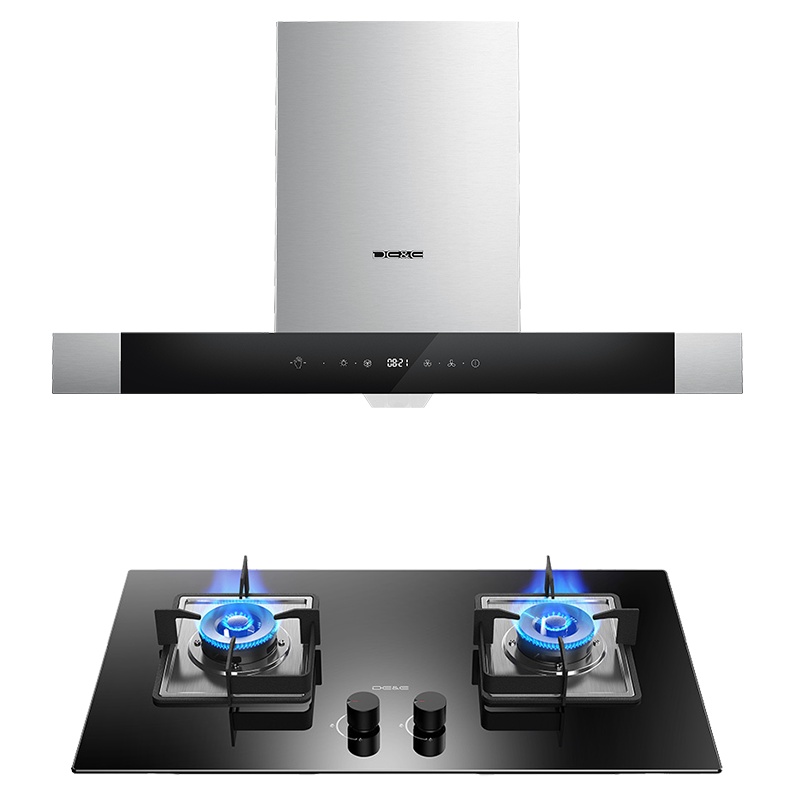 德意（DE&E）20立方侧吸式大吸力烟灶套餐 触控式抽油烟机燃气灶具烟灶套装862S+770B（液化气/天然气）
