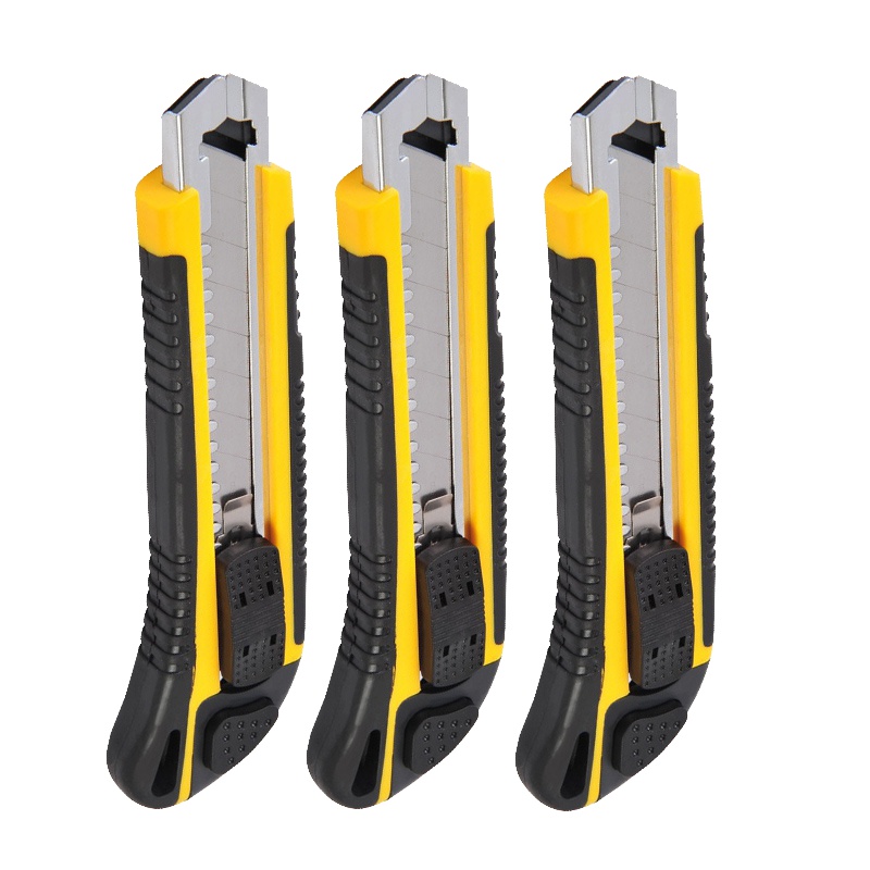 广博(GuangBo)MG5411 18mm金属美工刀5把 大号裁纸刀 重型裁剪刀 快递拆封刀 自动固定刀片 颜色随机