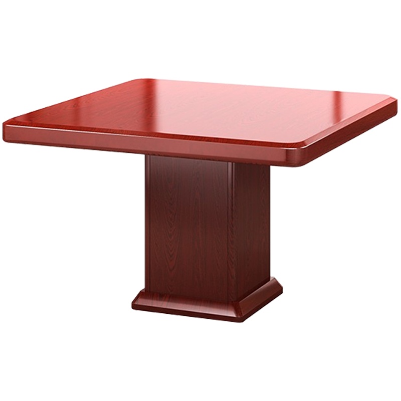 三圣 办公家具洽谈桌油漆实木贴皮接待桌会议桌 方形 1.2米