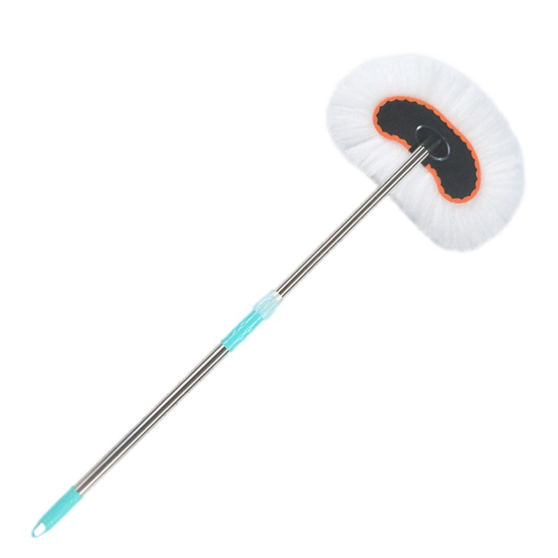 海斯迪克 HKW-67 软毛牛奶丝拖把 洗车拖把刷车工具 洗车刷子软毛长柄 伸缩除尘车掸 125cm