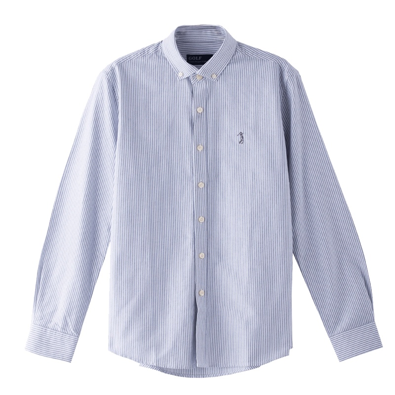 GOLF/高尔夫男士长袖衬衣春季2019新款韩版潮流休闲纯棉衬衫男士