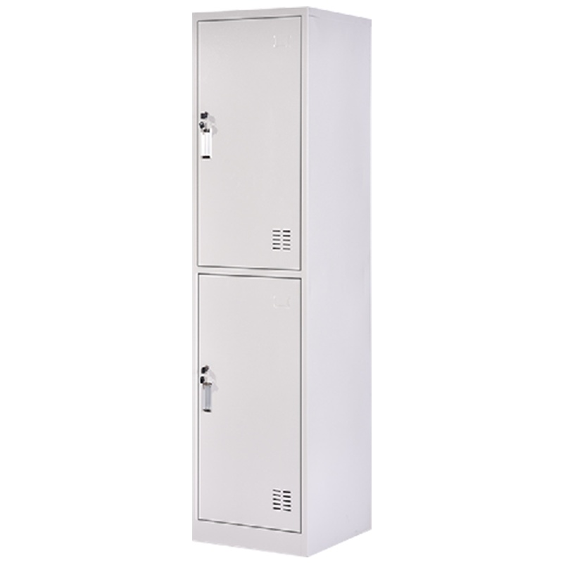 慧采云 办公家具钢制单列二门更衣柜铁皮柜带门锁员工柜换衣柜宿舍存包柜办公柜