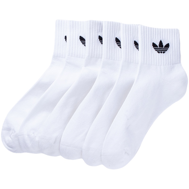 adidas阿迪达斯三叶草男袜3双装运动袜休闲袜子FT8529