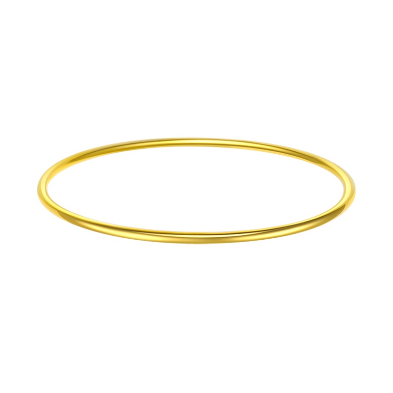 潮宏基 纤丽 黄金手镯足金手饰镯子女 计价工费300元