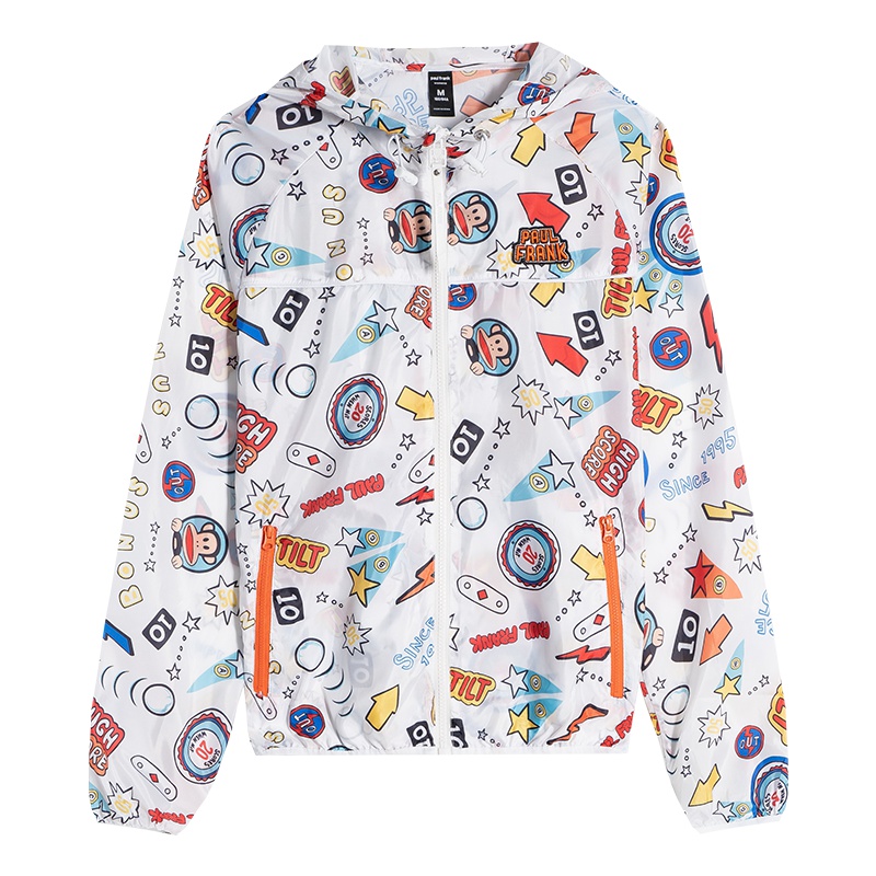 Paul Frank/大嘴猴2019夏季新款外套女轻薄潮流斑点上衣速干宽松