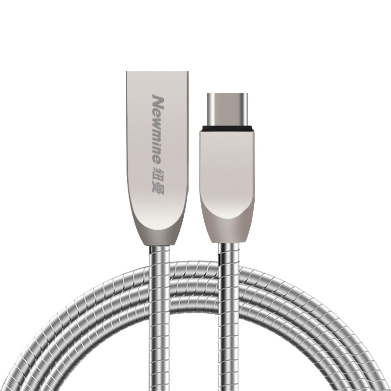 纽曼(Newmine) USB2.0 金属连接线 JSP5不锈钢锌合金镀锡铜丝材质 苹果设备通用 线长1.0米