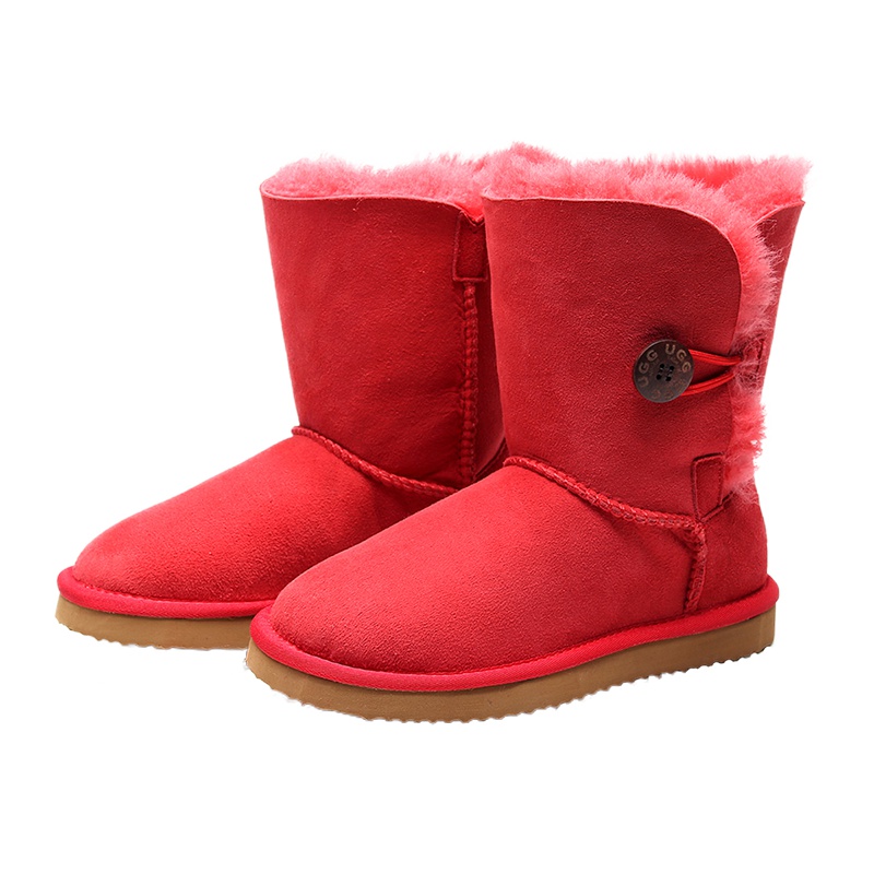 TASMANUGG 塔斯曼 单扣童靴 雪地靴 真皮 皮毛一体羊毛 男士 5991