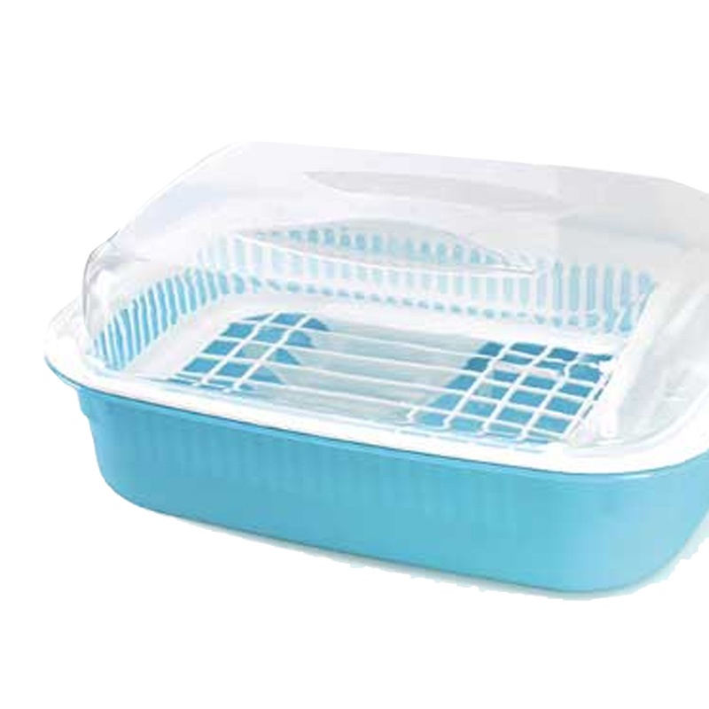 厨房碗碟架塑料厨房碗碟架塑料沥水碗架厨房收纳架1061韩式带盖密封双层沥水碗碟架
