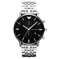 阿玛尼 （Emporio Armani ）AR0389 男士钢带时尚休闲商务双眼石英表 男多功能腕表