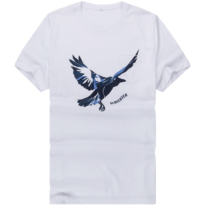 布先生短袖T恤 纯棉夏季新品潮流印花圆领男短袖t恤AT10110