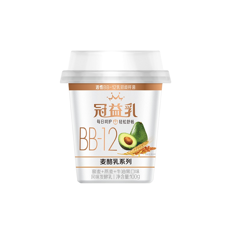 蒙牛 冠益乳BB-12麦酪乳 藜麦+燕麦+牛油果 100g*3杯