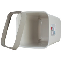 得力(deli) 18821垃圾桶(浅灰)12l方形敞口 (单只装) (起订量不足7只不发货)(J)