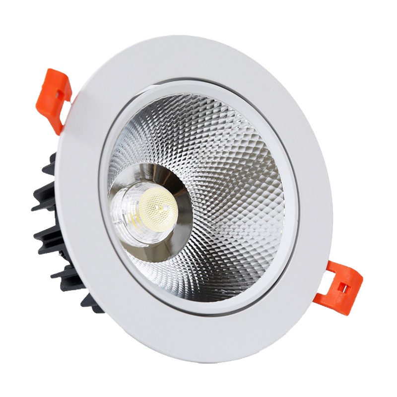 莱邦 led筒灯 COB嵌入式 12W白壳暖光