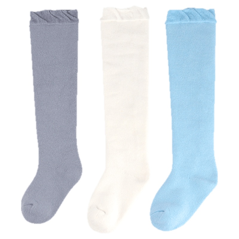 巴布豆配饰婴儿袜子秋冬加厚保暖0-1-2岁新生儿过膝清 纯棉袜宝宝冬季长筒袜