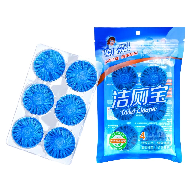 洁宜佳蓝泡泡洁厕宝6颗 洁厕灵 马桶洁净灵 抑菌除臭去垢