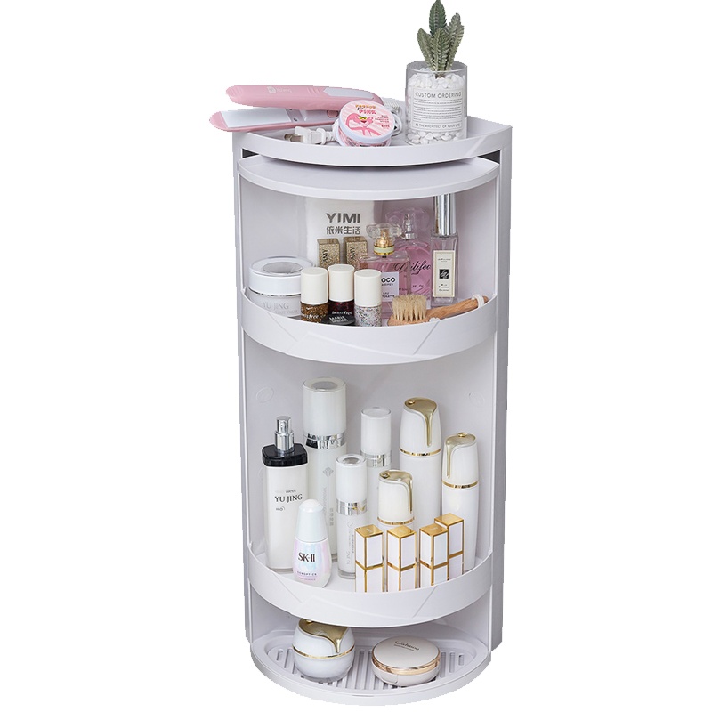 单爱 浴室转角置物架厨房卫生间旋转架洗漱台三角收纳架墙角储物柜