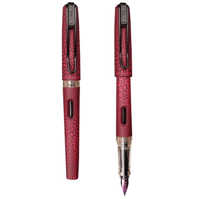 英雄(HERO)钢笔 367裂纹学生练字正姿铱金墨水笔(赠6支墨囊) EF尖