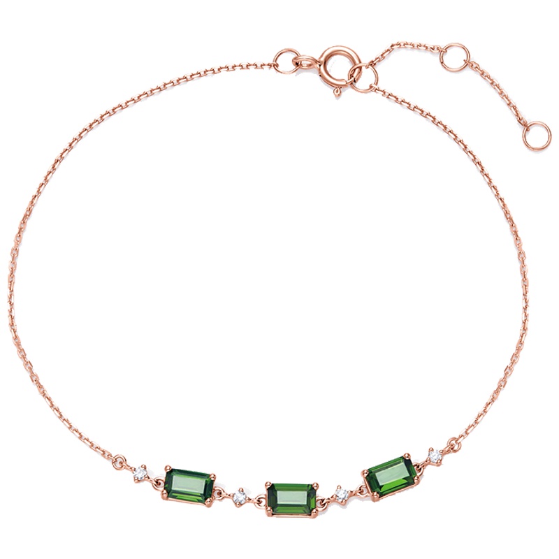 schl-周大福珠宝首饰18K金透辉石钻石手链