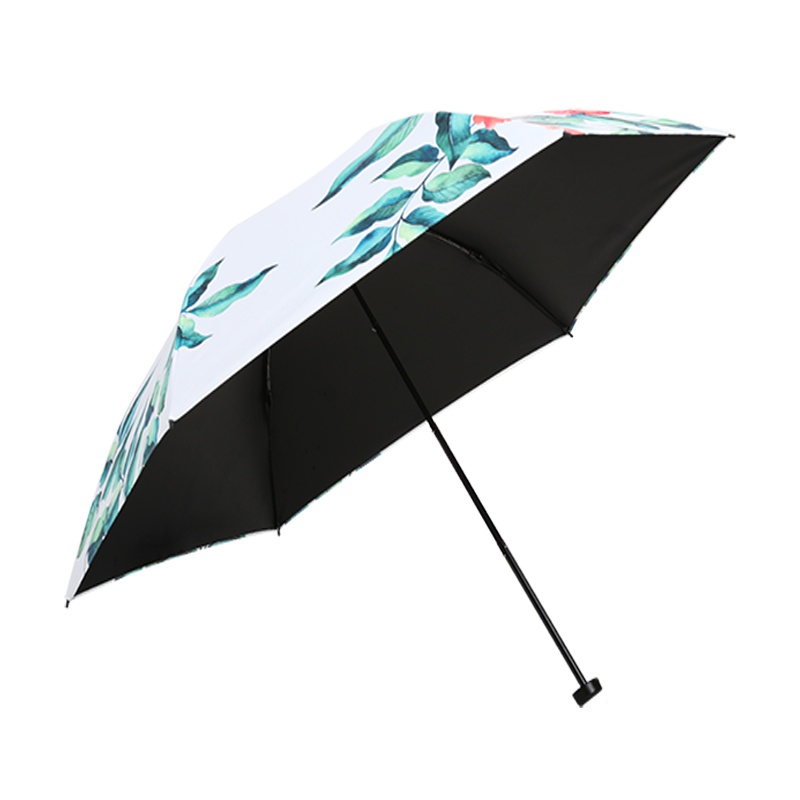 宏达HONDAR 三折超轻露红紫烟防晒遮阳随身伞女洋伞防紫外线9522