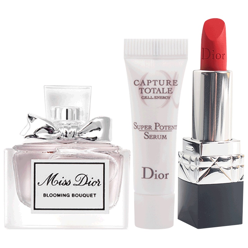 迪奥(Dior)2020新年幸运臻礼（哑光系列1.5g 999+小姐花漾香氛5ml+激活蕴能精华3ml）