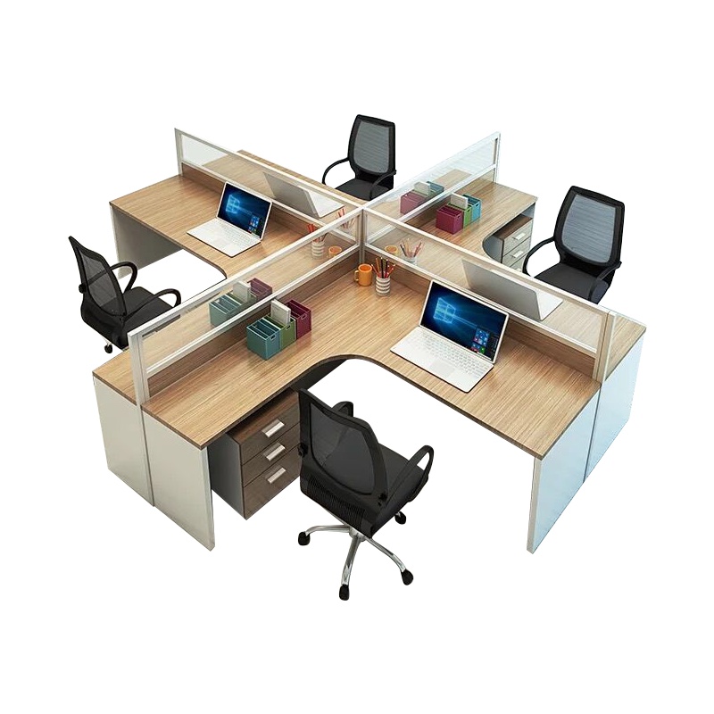 多规格办公家具电脑桌简约现代职员办公桌椅组合四4人位屏风卡座员工桌子