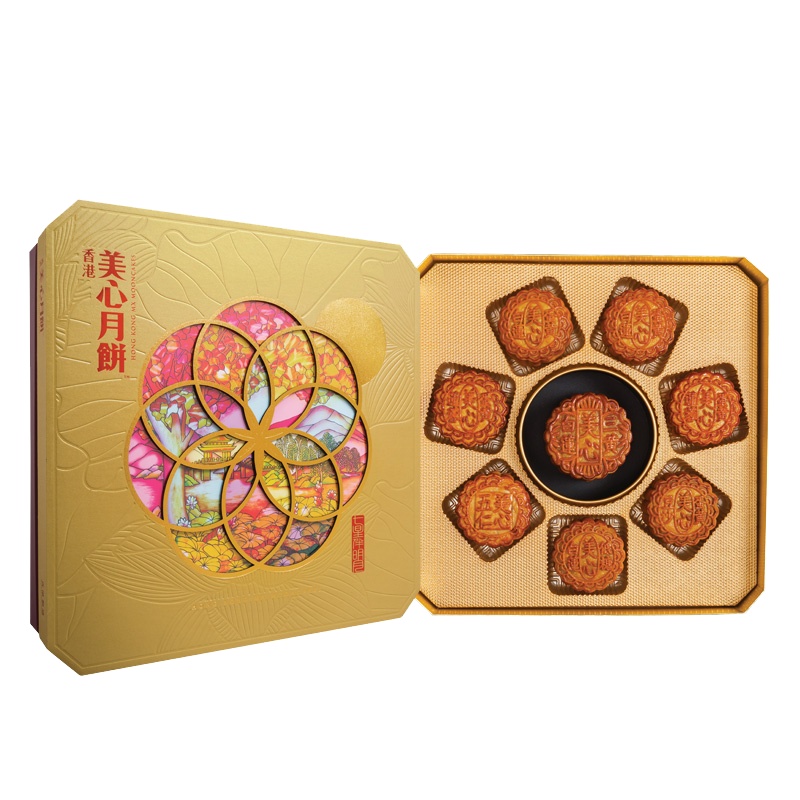 中国香港美心七星伴月月饼1350g礼盒装中秋送礼港式月饼