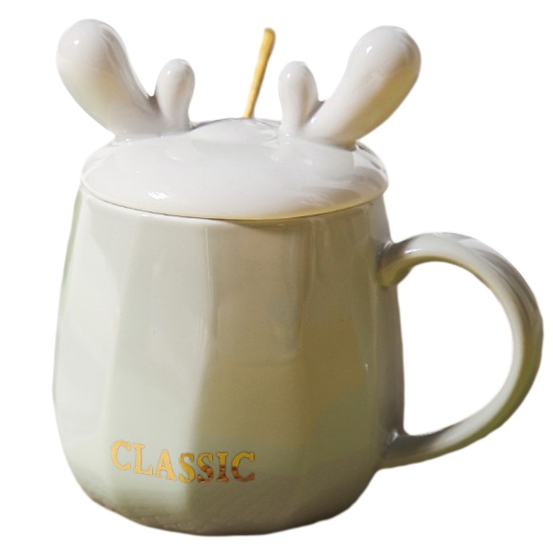 贝瑟斯 鹿角love马克杯 粉色400ML