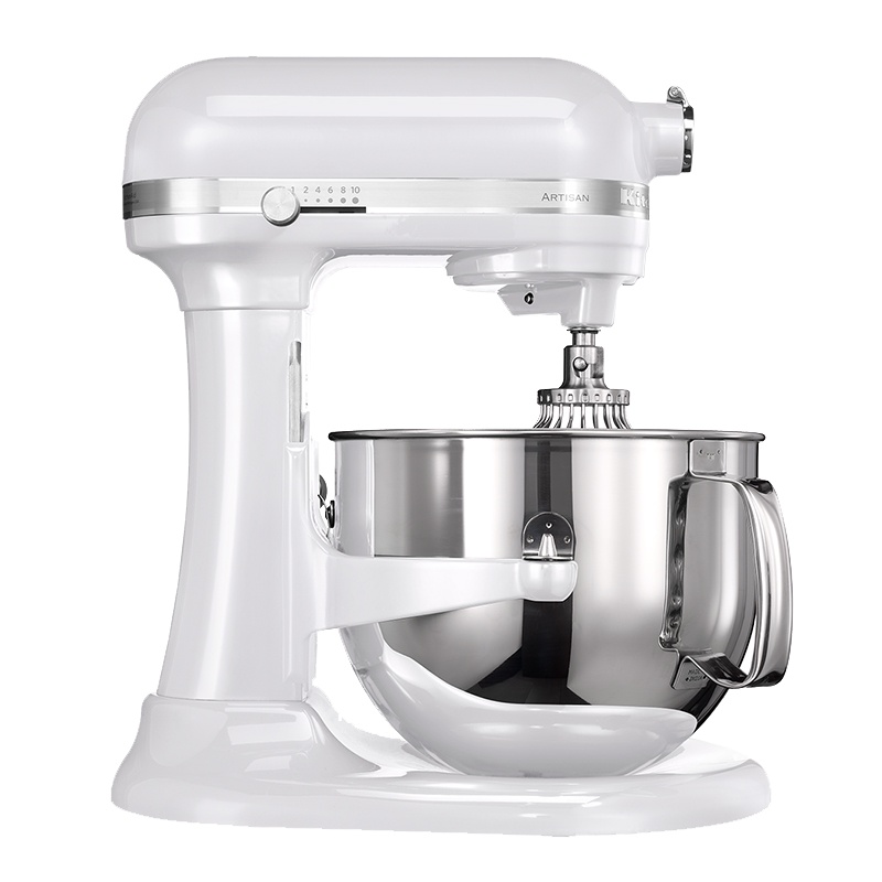 凯膳怡(KitchenAid) 6.9L升降式厨师机家用小型和面机揉面搅拌机5KSM7580XC珍珠白
