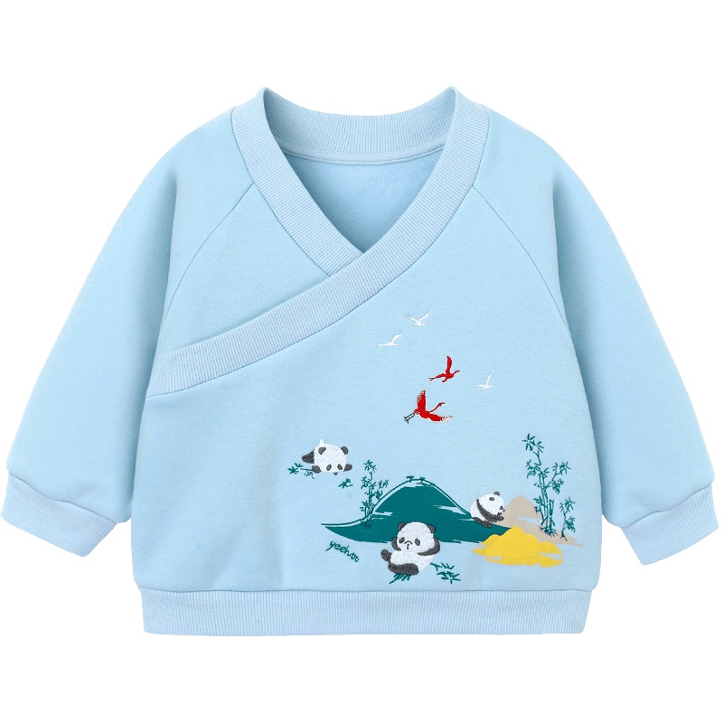 英氏儿童唐装男童古装长袖上衣汉服中国风2020秋冬新款YRTAJ30468A01