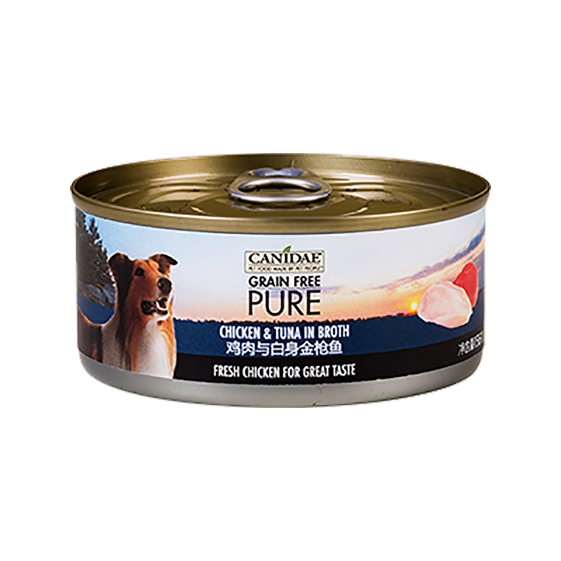 卡比狗罐头美国进口鸡肉与白身金枪鱼犬主食罐头70g*24入整箱天然无谷犬湿粮狗零食拌粮