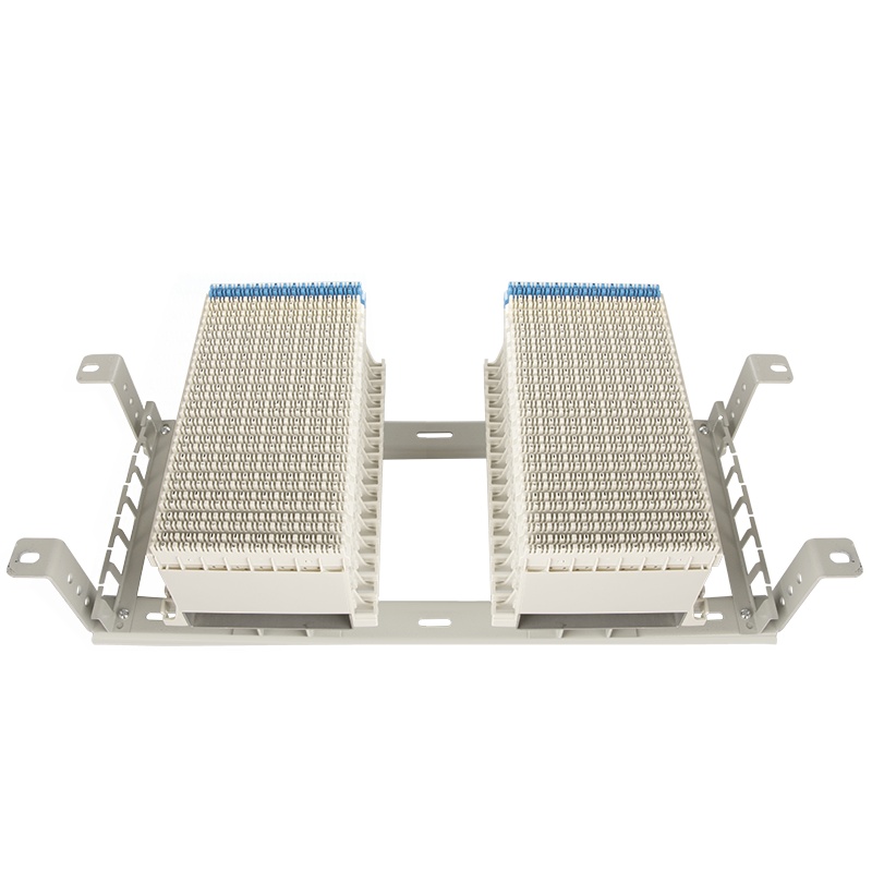 博扬 JPX01型卡接式总配线架MDF音频配线架 128回测试排2台 含19"背架 机架式 BY-JPX01-2*128