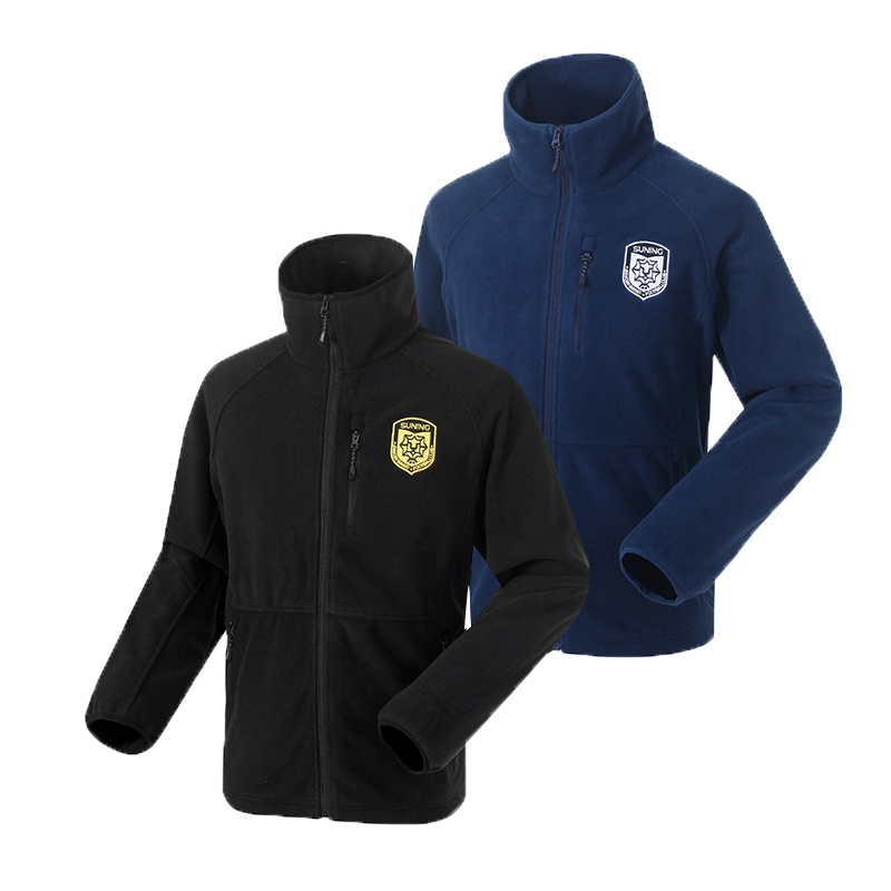 江苏苏宁足球俱乐部 男子摇粒绒外套中青年男士夹克抓绒衣开衫卫衣男