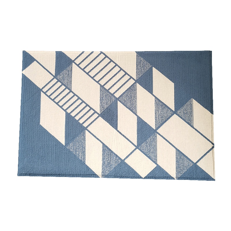 仿羊绒几何垫脚垫家用口浴室厨房防滑机织提花地垫现代地垫