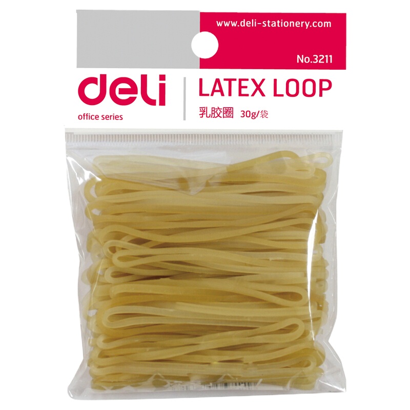 得力 3211橡皮筋 乳胶圈 橡皮圈 皮套 捆扎胶圈 /包