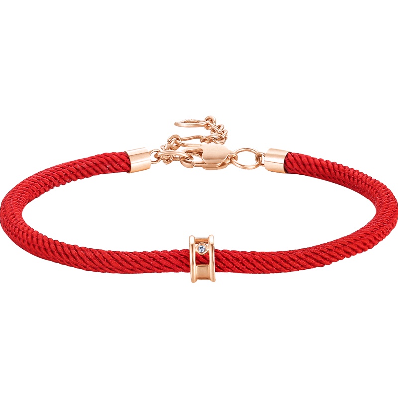 周大生正品定价钻石手链 送恋人18K金真爱密语摩斯密码数字转运珠