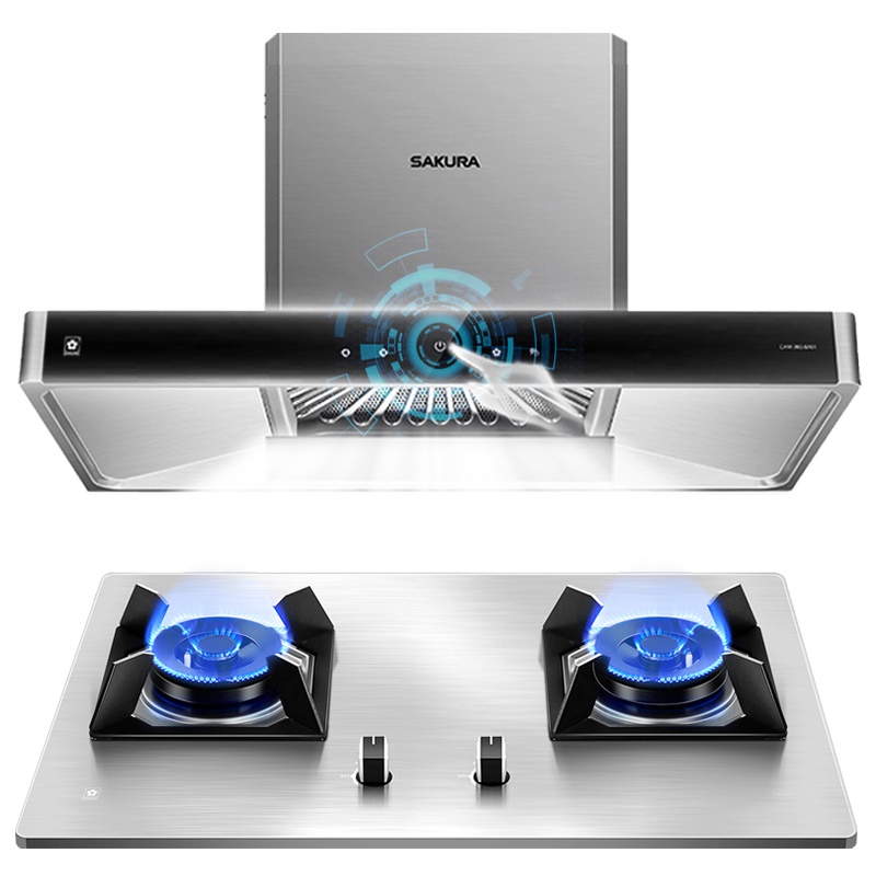 樱花(SAKURA)烟灶套餐20立方欧式大吸力抽油烟机5.0KW燃气灶煤具家用厨电烟灶套装NTC05+ADG05A天然气