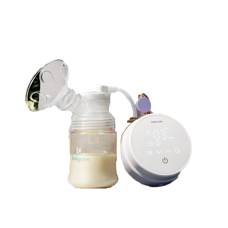 babycare电动吸奶器奶阵电动按摩挤奶器产后吸力大无痛静音便携新赫伦紫