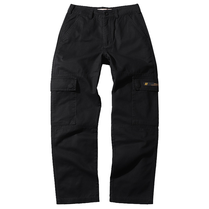 唐狮2019秋季新款黑色牛仔裤男宽松港风男士牛仔束脚裤韩版潮流