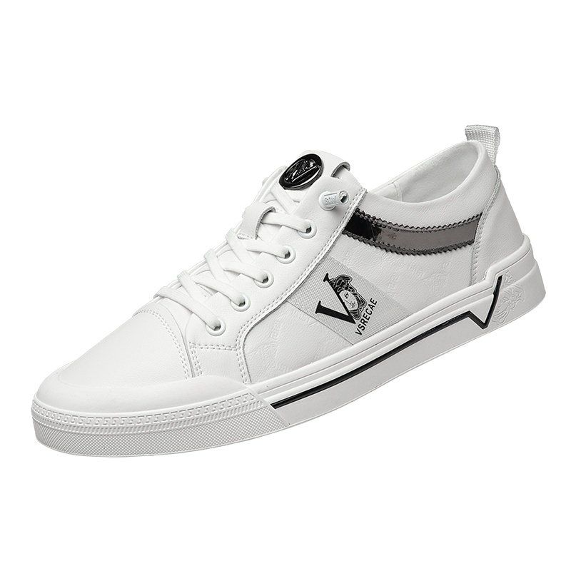 Rock Fairwhale洛克华菲男鞋秋季新款透气小白鞋男真皮休闲皮鞋男士运动板鞋潮鞋