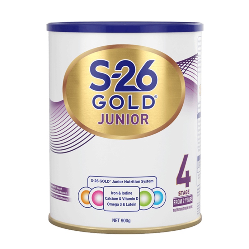 Wyeth惠氏 S 26金装婴幼儿奶粉儿童成长护眼奶粉(不添加蔗糖) 4段 2岁以上 900g/罐 新西兰进口