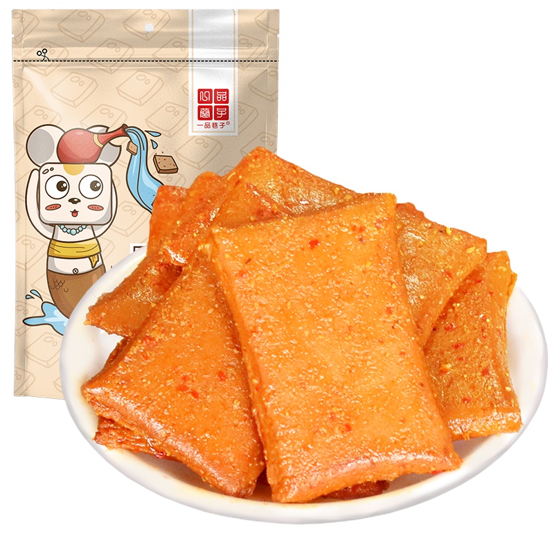 一品巷子 鱼豆腐180g*5袋豆干烧烤味特产休闲零食品小包装小吃