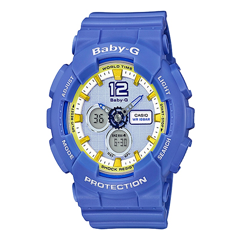 CASIO卡西欧 石英表 女 BABY-G系列日韩品牌双显时尚防水运动女士表BA-120 BA-120-2B