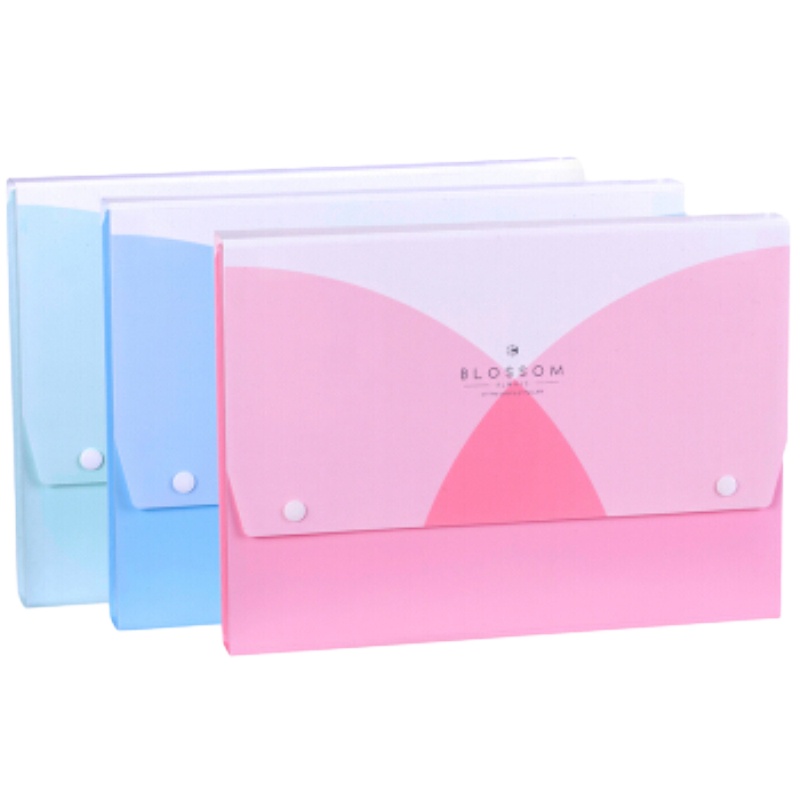 得力(deli)5242风琴包 收纳袋资料夹7格蓝色 单个价格5个起订